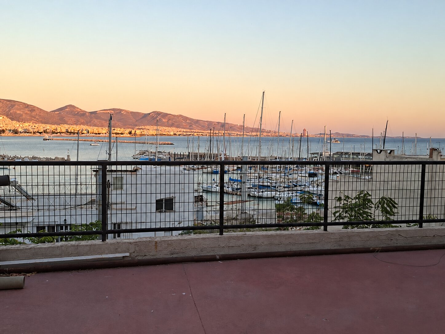 Golden hour over the yacht harbour